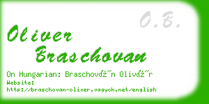 oliver braschovan business card